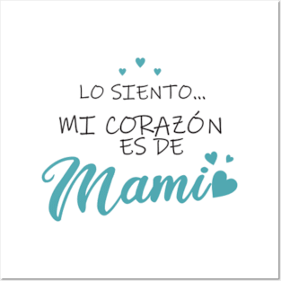 Mi Corazon es de Mami Latino Kids Posters and Art